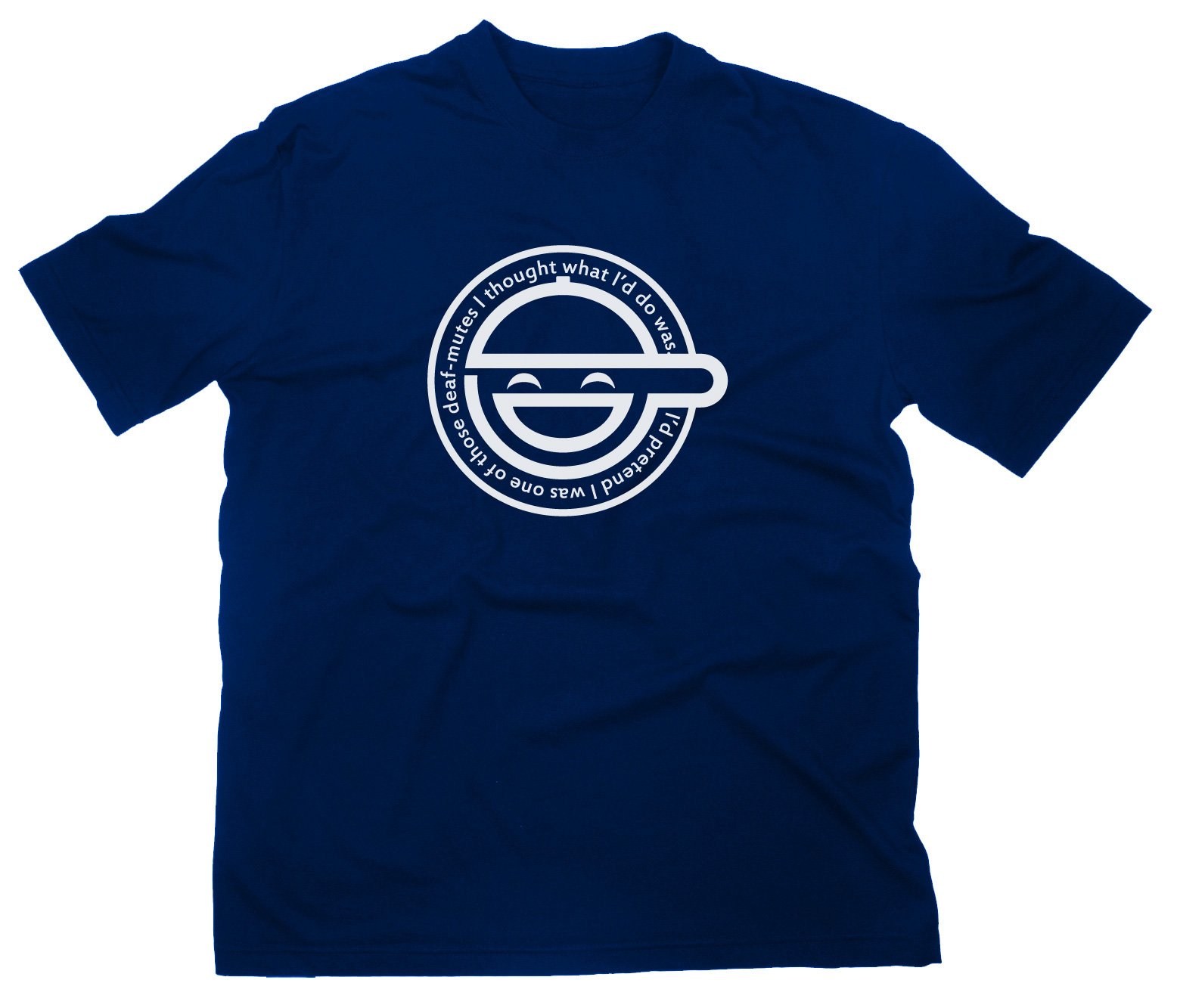 Styletex23 Men's Blue The Laughing Man T-Shirt, Xl, Navy