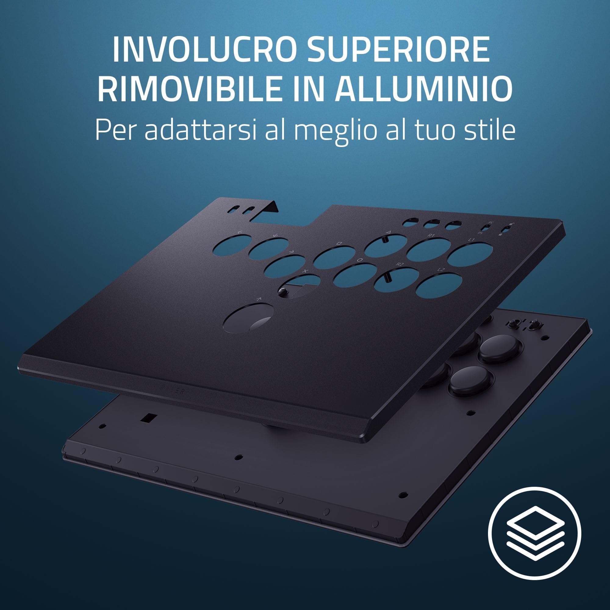 Razer Kitsune - Controller arcade ottico solo tasti per PS5 e PC (Layout preciso dei quattro pulsanti di movimento, Switch ottici a basso profilo lineari Razer) Nero