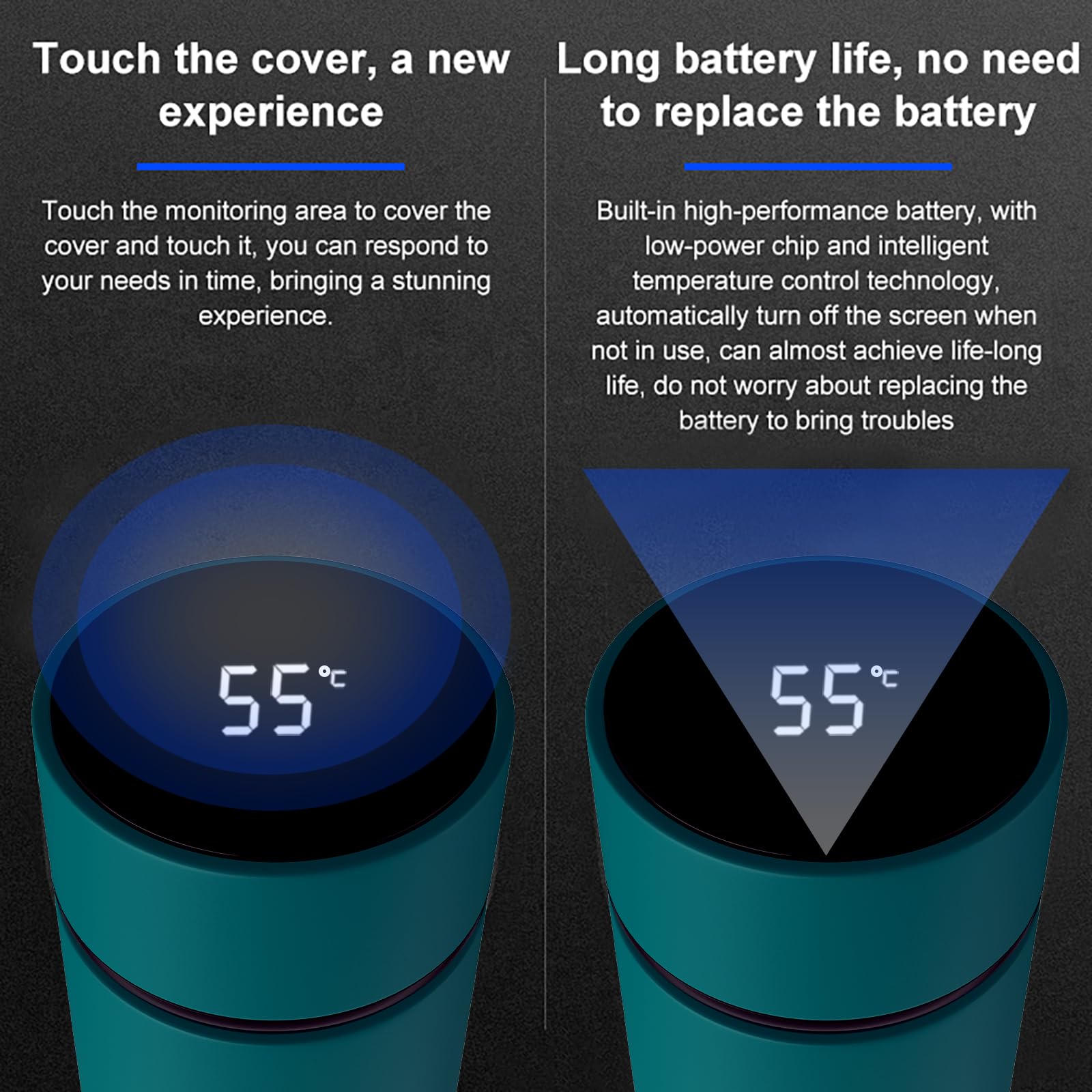 Homealexa 500ml Coffee Cups Travel Mugs, Water Bottle Vacuum Insulating Cup 304 Stainless Steel - Image 3