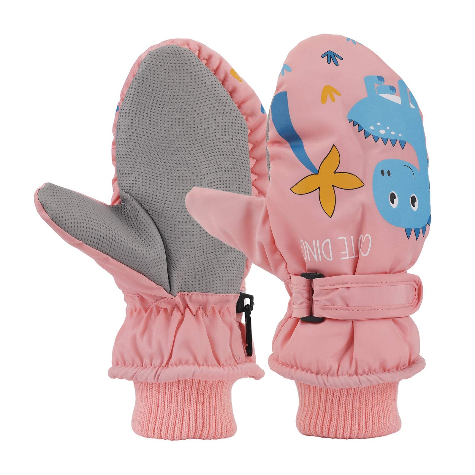Kids Ski Gloves, Winter Windproof Snow Mittens Thermal Insulation Mitts Girls Boys Cold Weather Mittens for 4~9 Years Old Kids Sledding Snowboard Skating Cycling Running and Outdoor Activities