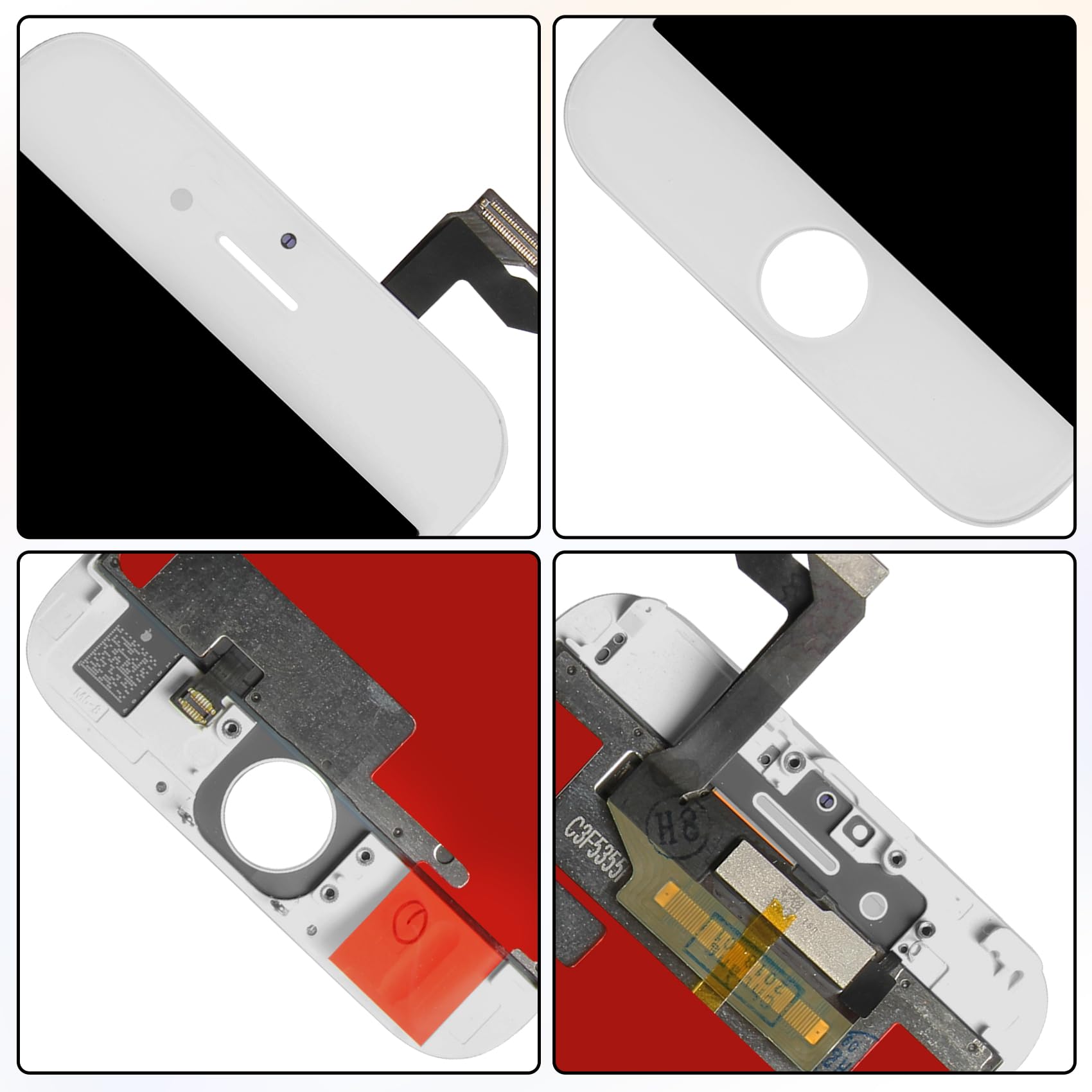 LADYSON Pantalla para iPhone 6S Pantalla 4.7" para iPhone 6S A1633 A1688 A1691 A1700 Pantalla LCD Display Touch Screen Digitizer Assembly Piezas de repuesto (Blanco)