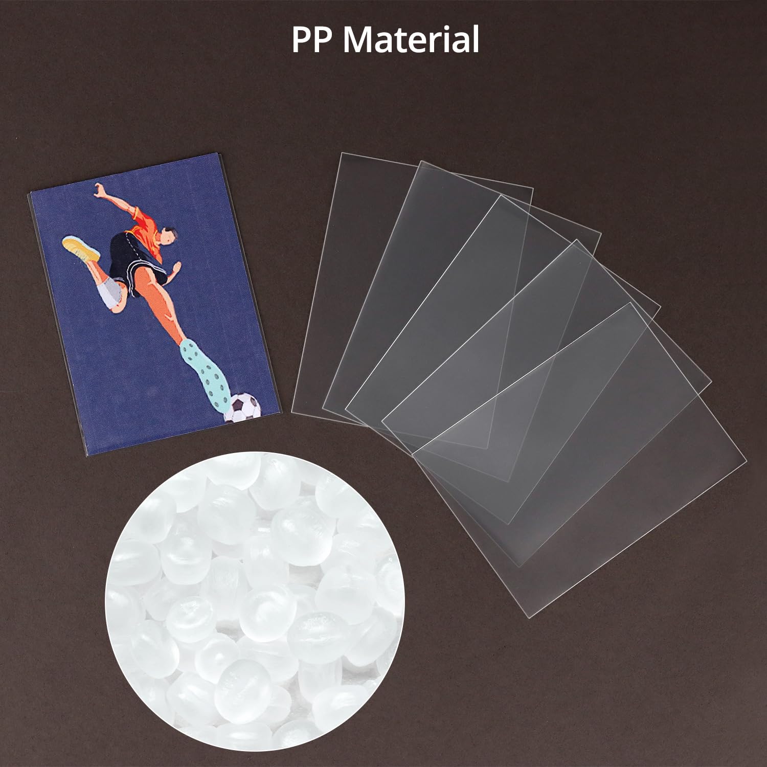 QWORK® 300 Pcs Clear Trading Card Sleeves - Standard Size 66×91mm Card Protectors for MTG Sports & Game Cards - Image 3