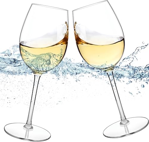 Miniatura 2 de MICHLEY Copas de vino flotantes para piscina, de 17.5 onzas, irrompibles, de plástico Tritan con tallo, ideales para playa, bar, camping, aptas para