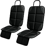 Protecteur de siège auto MHO+Tous 2 Pack Auto pour les sièges de voiture bébé enfant - grand CarSeat Tapis de saveurs assis avec imperméable 600D Tissu & 2 Poches de stockage, essai de choc approuvé
