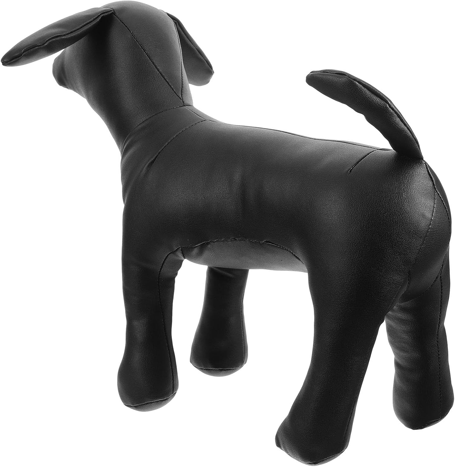 Pu Leather Dog Mannequin Standing Model M Size Small Bulldog Display Stand for Pet Clothing Showcase Dog Dress Display Prop Stores and Exhibitions