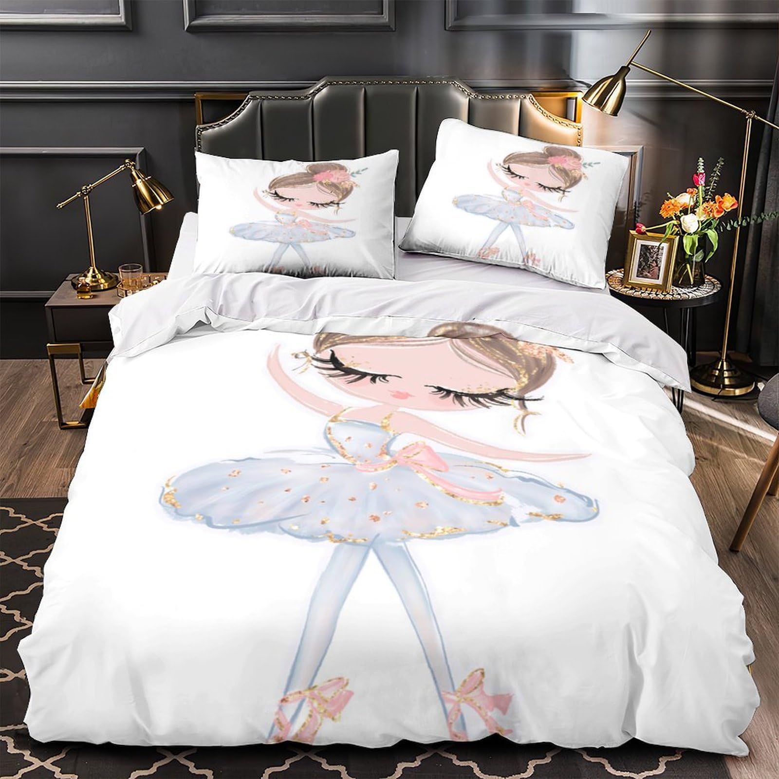 Housse de couette ballerine ultra douce pour les peaux sensibles