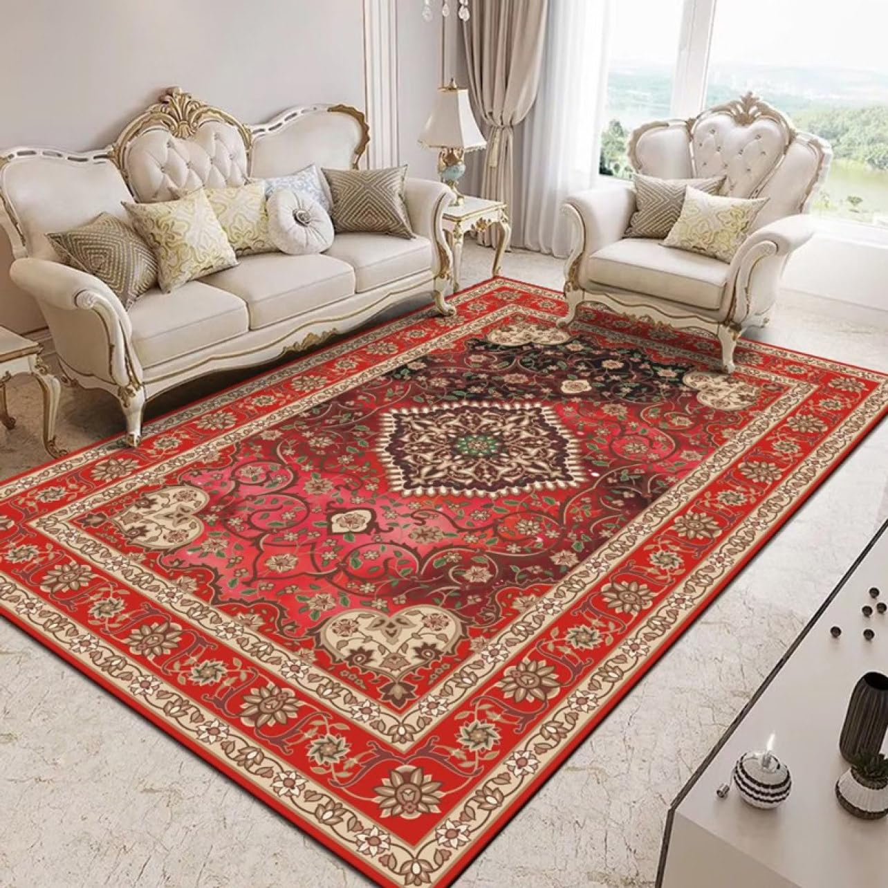 Amazon｜ラグ ペルシャ風 ペルシャ柄 ラグマット カーペット 120*180cm