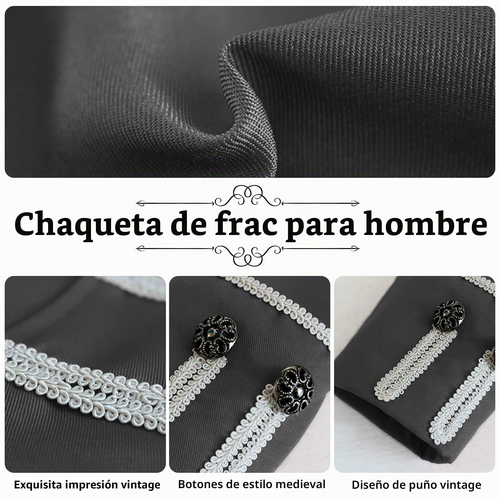 Abrigo steampunk para hombre, chaqueta de Halloween, estilo medieval, vintage, gótico, estilo victoriano, Halloween, carnaval, cosplay