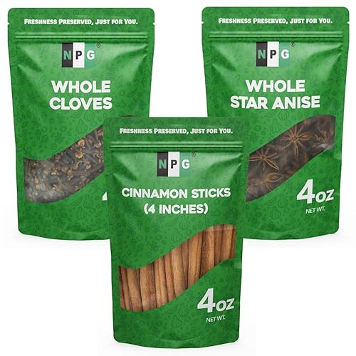 Miniatura 9 de NPG Capullos de Clavos Enteros Premium de 4 Onzas, Clavos de Aroma y Sabor Fuertes para Té, Popurrí, Hornear, Bolas Pomander, Carnes y Especias de