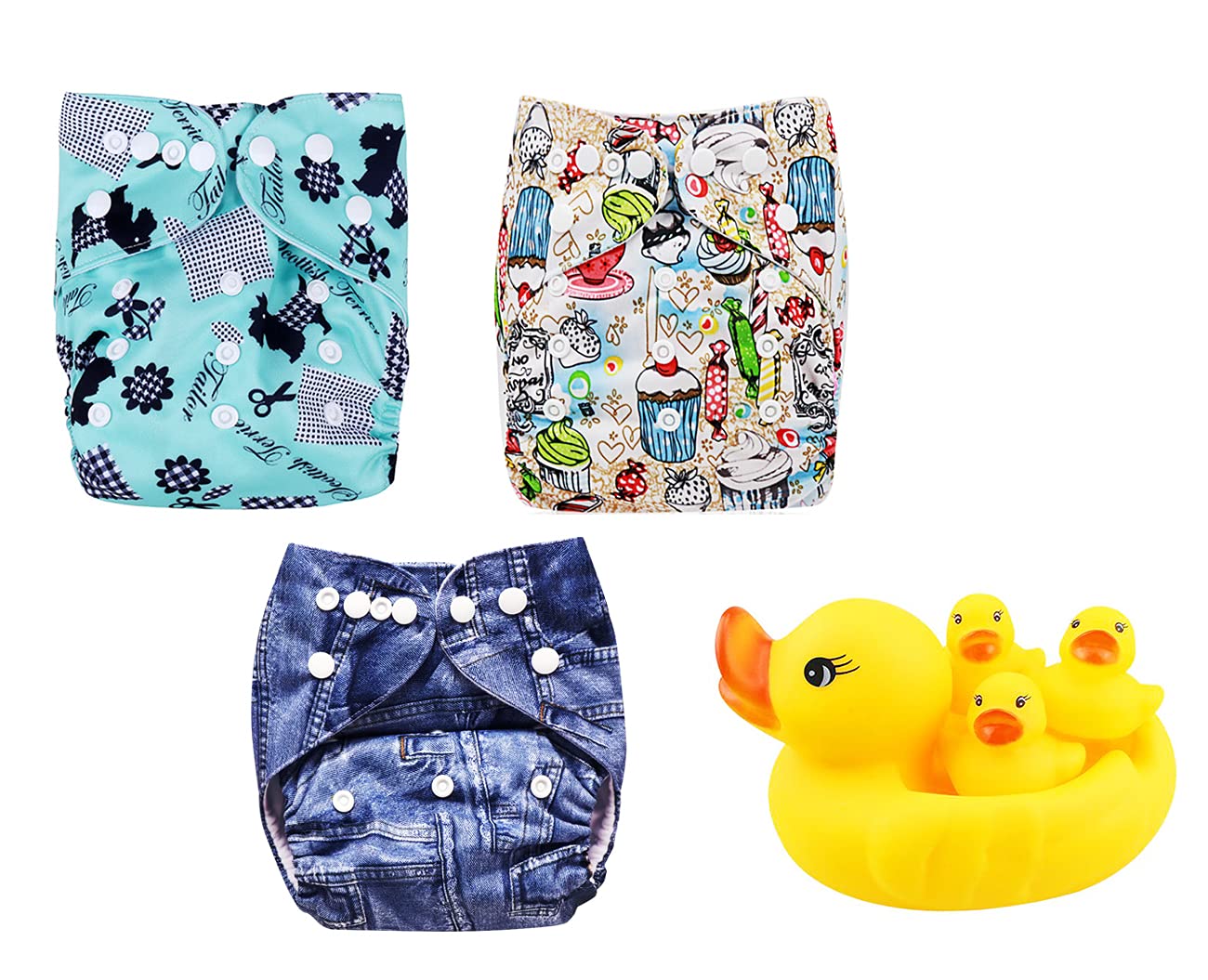 Star Babies Combo(Swim Diaper 3Pcs, Squeaky Duck - Pack Of 4), Pack Of 2