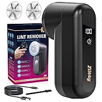 Ziitty Leva pelucchi Elettronico, Viene Fornito con 3 Lame da 6 in Omaggio, Display LCD, Cavo di Ricarica Type-C, Piccola Spazzola, Adatto a Tutti i Tessuti, Grande Regalo di Famiglia per le Donne