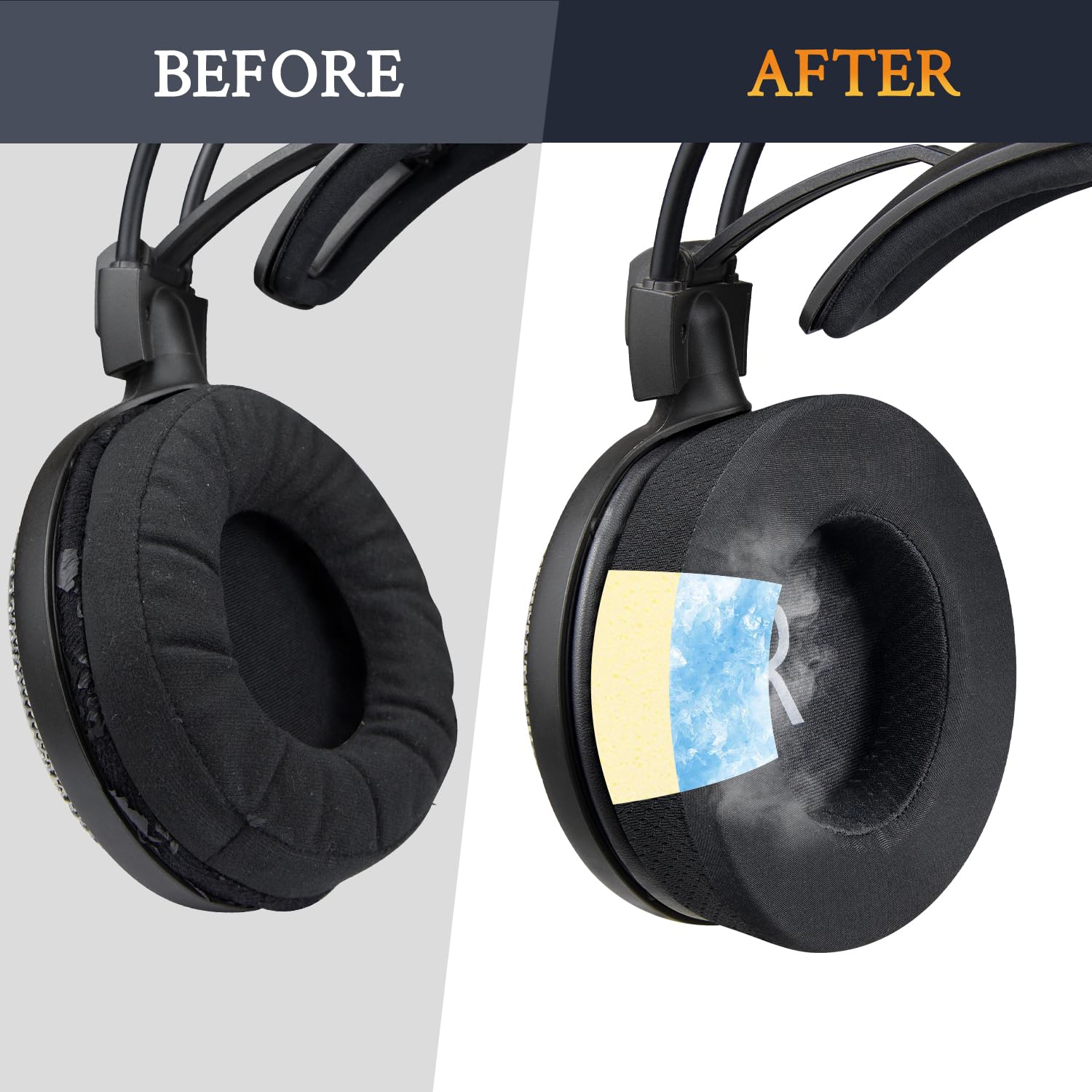 Amazon | SOULWIT 冷却ジェル パッド イヤーパッド for Audio Technica Amazon | SOULWIT 冷却ジェル パッド イヤーパッド for Audio Technica