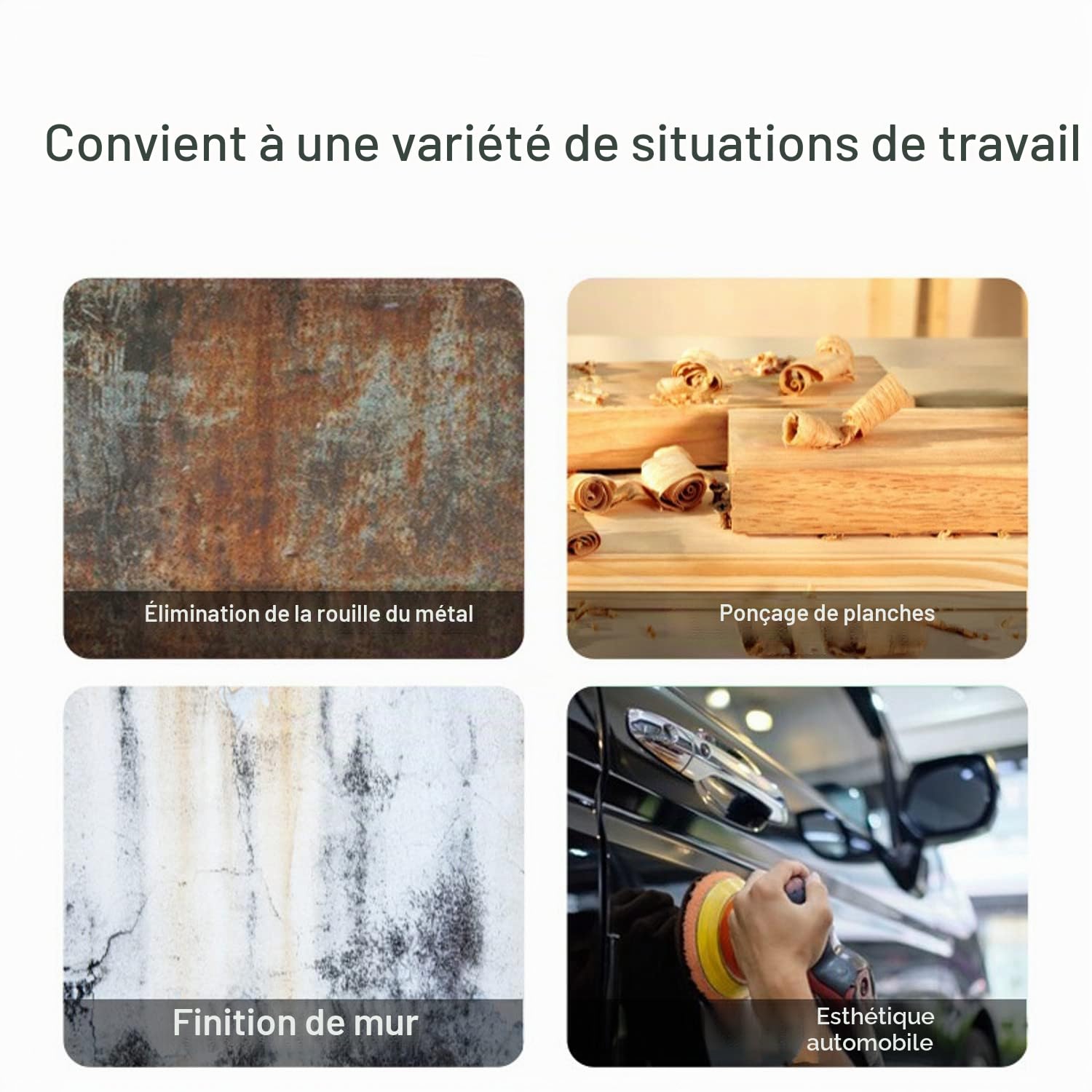 Nouvelle mise à niveau de la ponceuse à excentrique polisseuse à air comprimé 150 mm, régime de ralenti: 12 000 RPM, petite et puissante meuleuse multifonctions