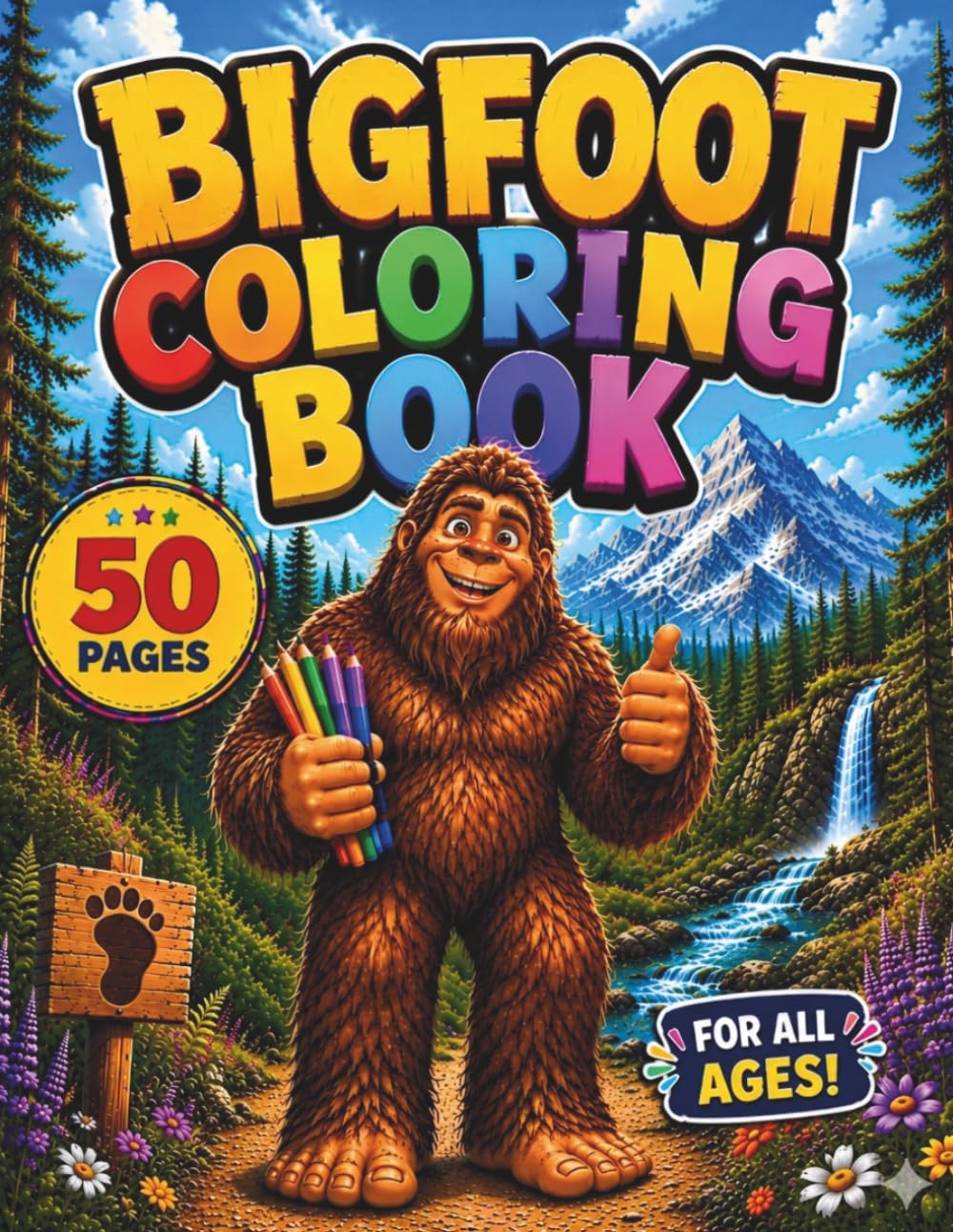 Bigfoot Coloring Book: 50 Fun and Cozy Sasquatch Adventures to Color for Kids, Teens, and Adults + Includes a Heartwarming Bonus Story (Cozy Creatures Coloring Series)