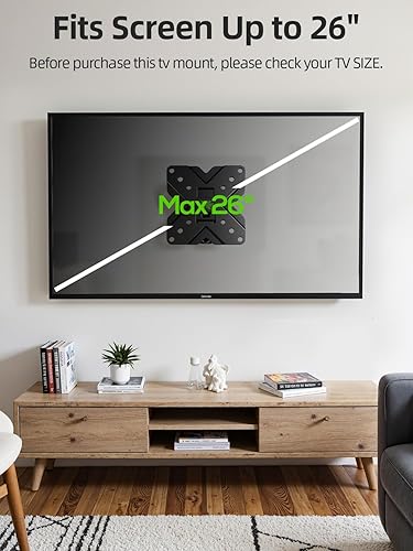 Miniatura 7 de USX MOUNT Soporte de pared pequeño para monitor de TV  Soporte de TV RV  con soporte de pared VESA giratorio e inclinable para televisores y