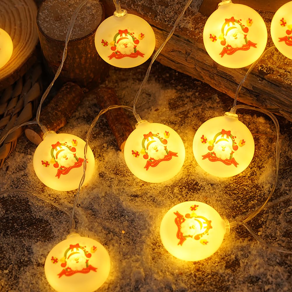 Luci Giardino Rotonde Decorazioni Natalizie, luci a LED Bianche Calde, luci notturne Creative, luci fatate a Tema Festivo Feste, Matrimoni, Decorazioni Alberi Natale