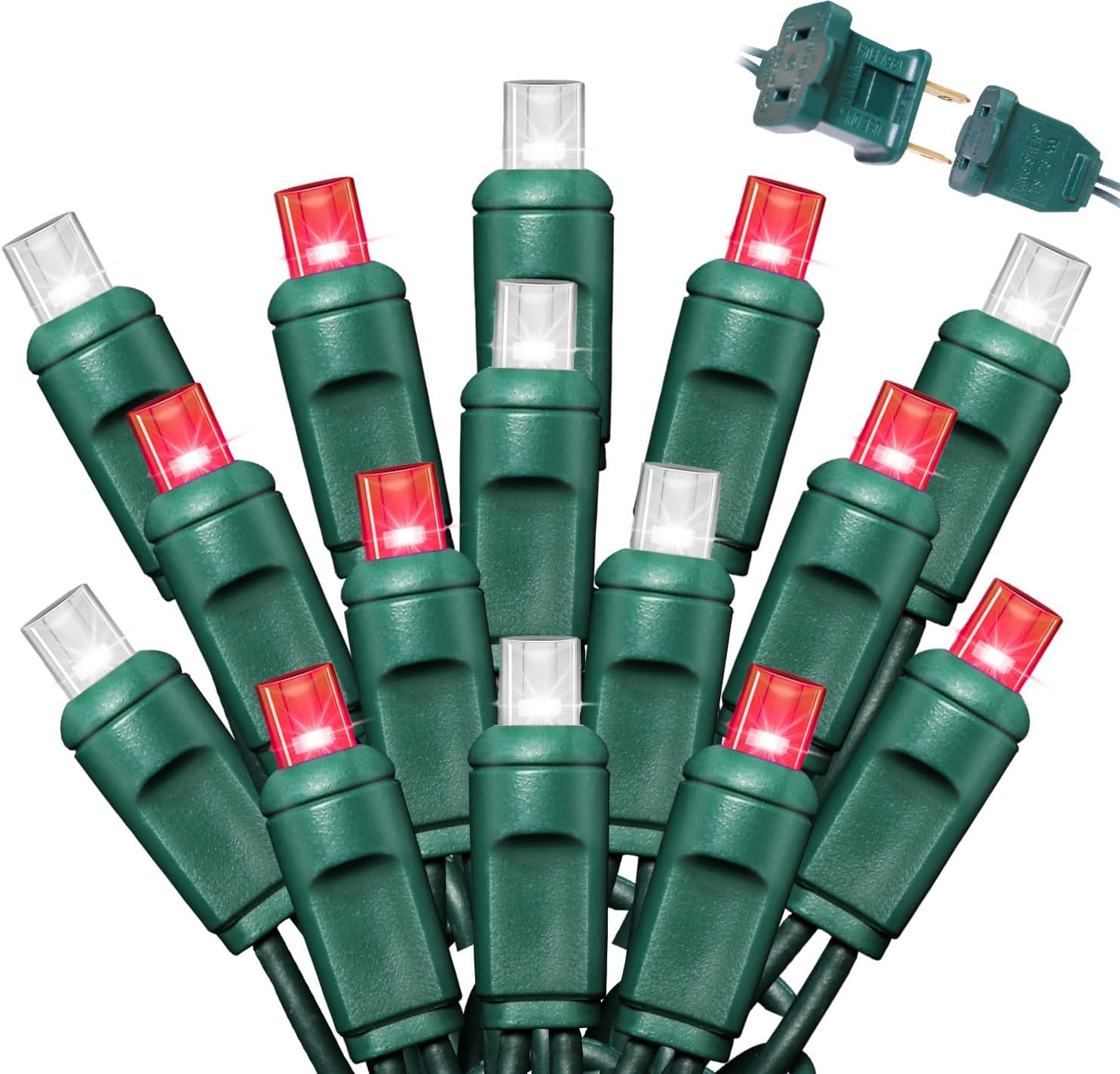 LAMPHOME 100Count (2pk of 50L) String Lights, LED Christmas