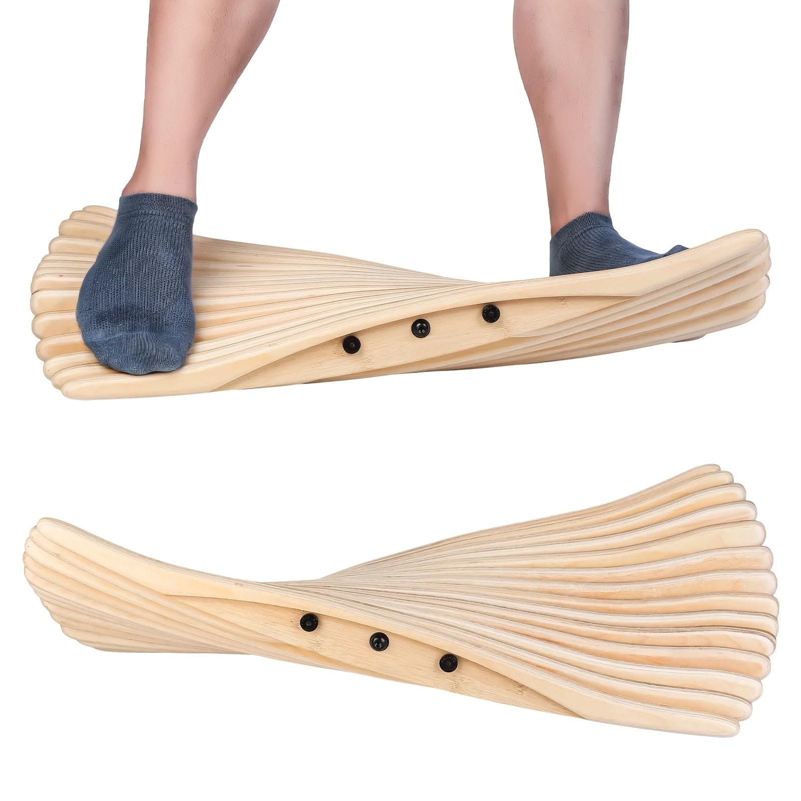 Tavola di Equilibrio Oscillante, Trave di Equilibrio in Legno per Allenamento della Forza del Core A 360°, per Il Surf E Lo Skateboard, Tavola Oscillante Antifatica per Scrivanie in Piedi