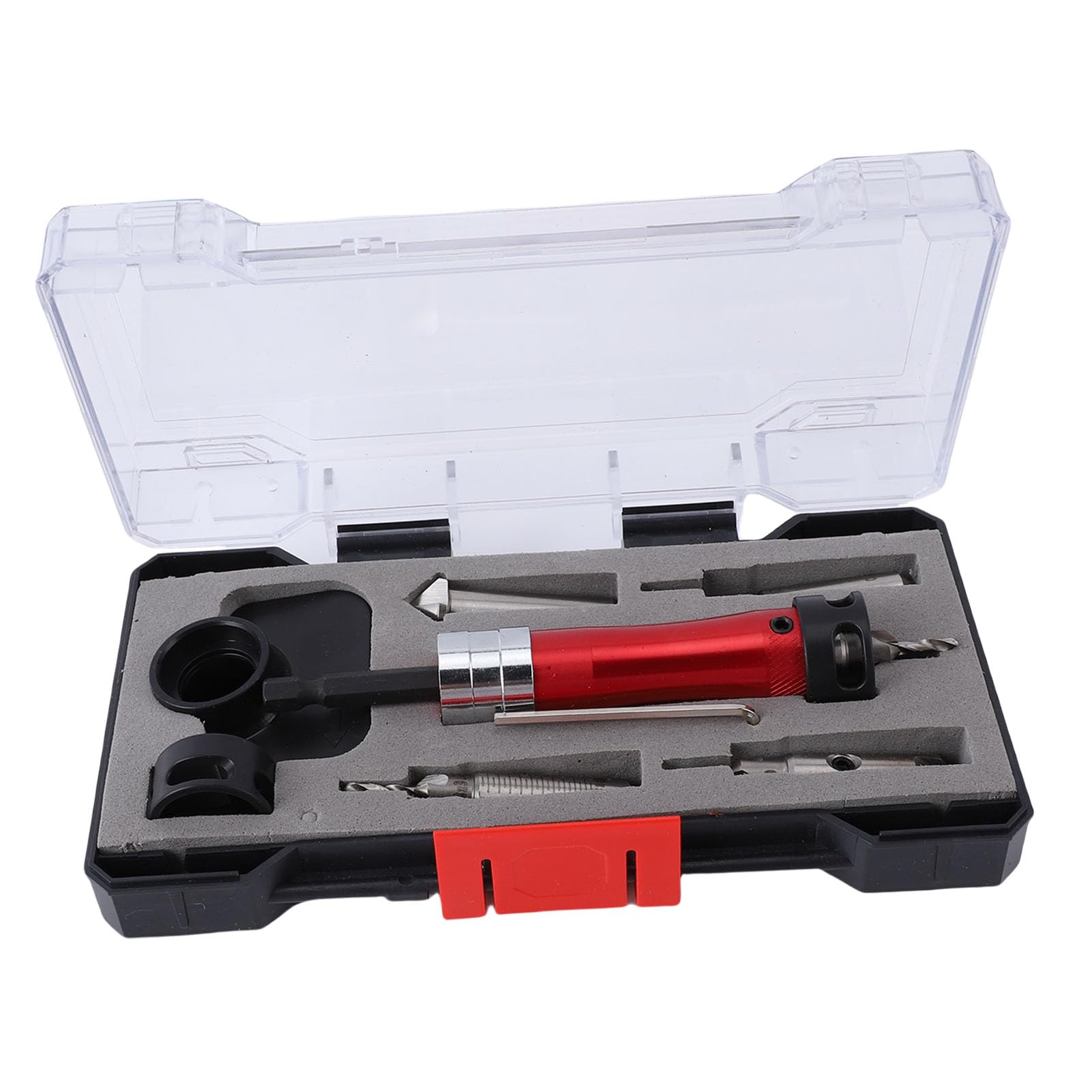 Juego de brocas avellanadoras con tope de profundidad ajustable, broca avellanadora multifuncional 3 en 1 para carpintería, cuerpo de aleación de aluminio con rodamiento, brocas