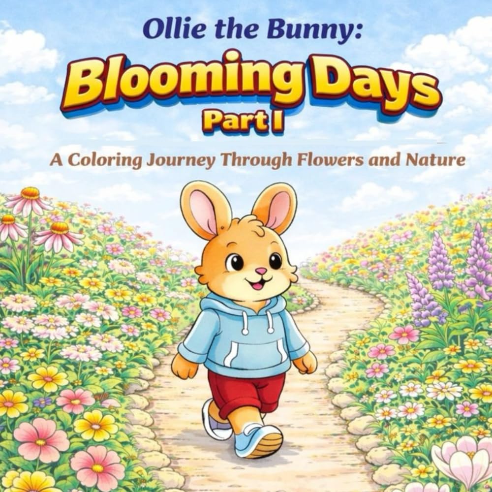 Ollie the Bunny : Blooming Days: A coloring journey through flowers and nature