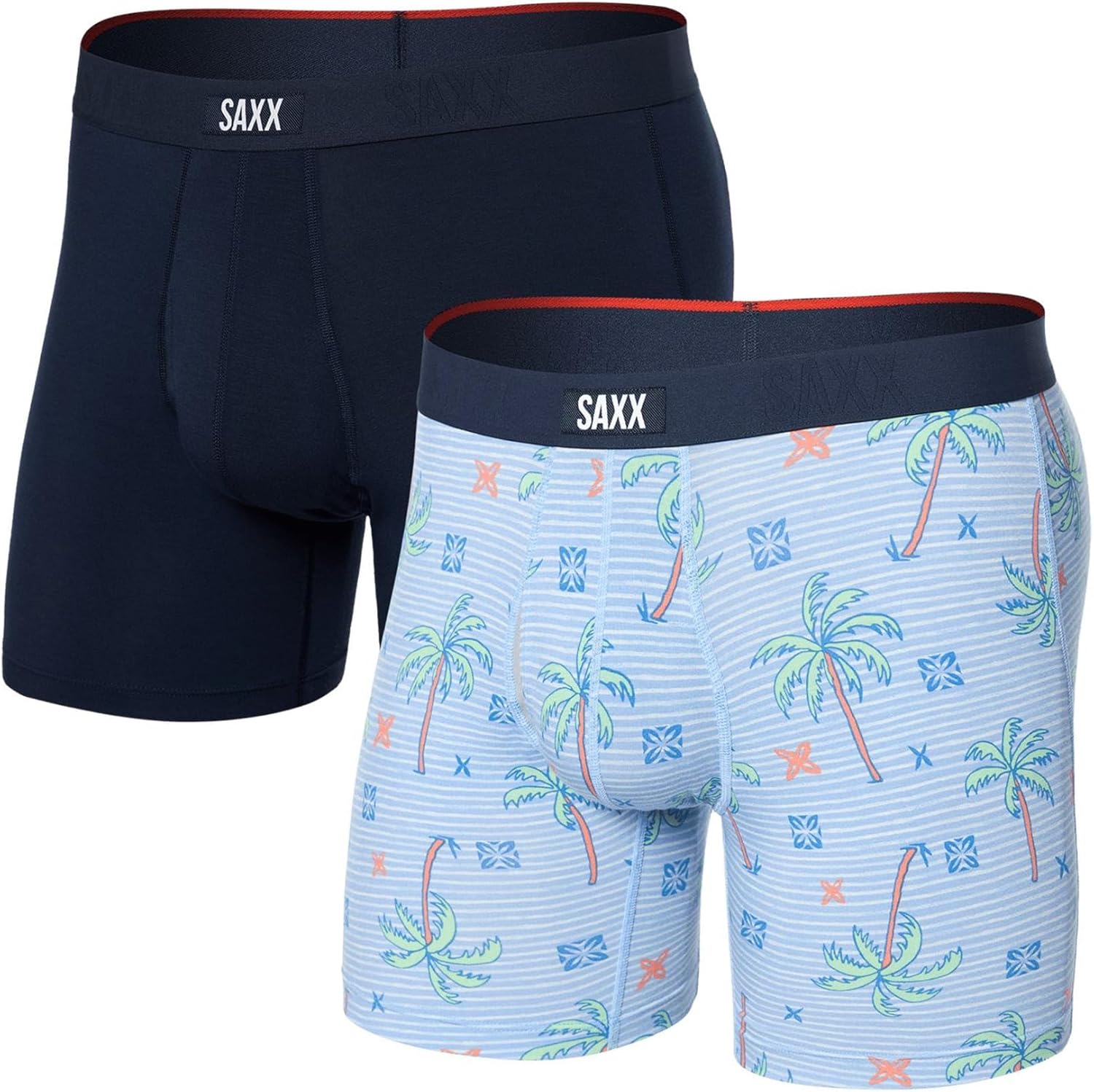 SAXX Underwear Co. Men's Vibe Xtra Super Soft Boxer Brief Fly 2-pack