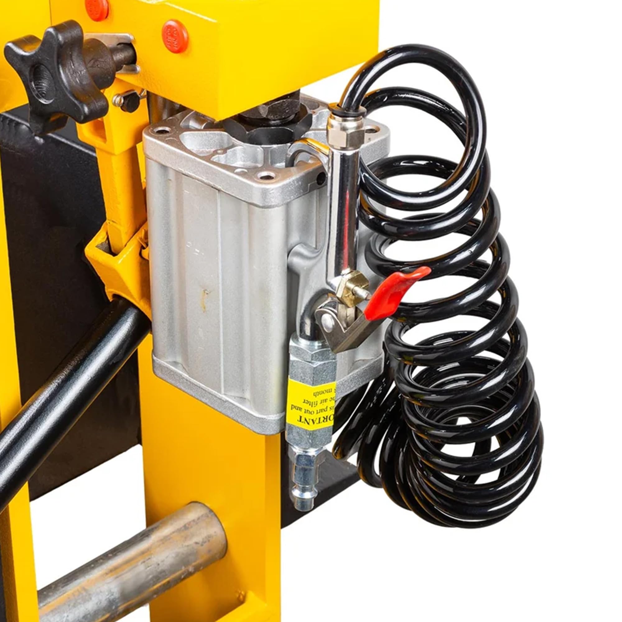 JCB Prensa hidráulica de taller de 40 toneladas, prensa de taller de pie de alta resistencia para rodamientos, bujes, fabricación y mantenimiento de maquinaria, mesa de trabajo ajustable y manómetro
