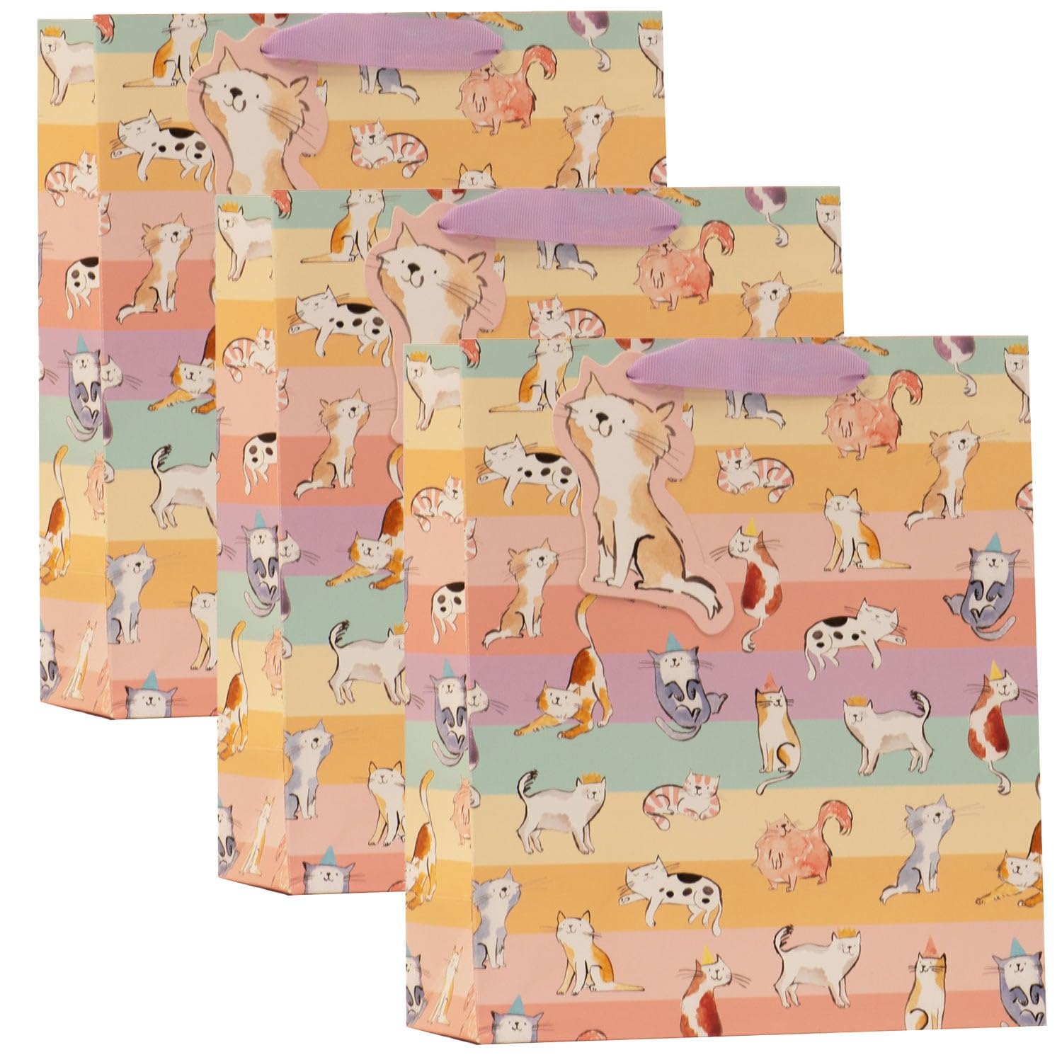 Design By Violet Cat Medium Gift Bags Pack of 3