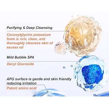 1 PC Dr Alva Amino Acid Professional Cleansing Facial Cleanser, Moisturizing Soothing Refining Smoothing Deeply Cleansing Mild Foam Cleanser, 120ml/4.06FLOZ
