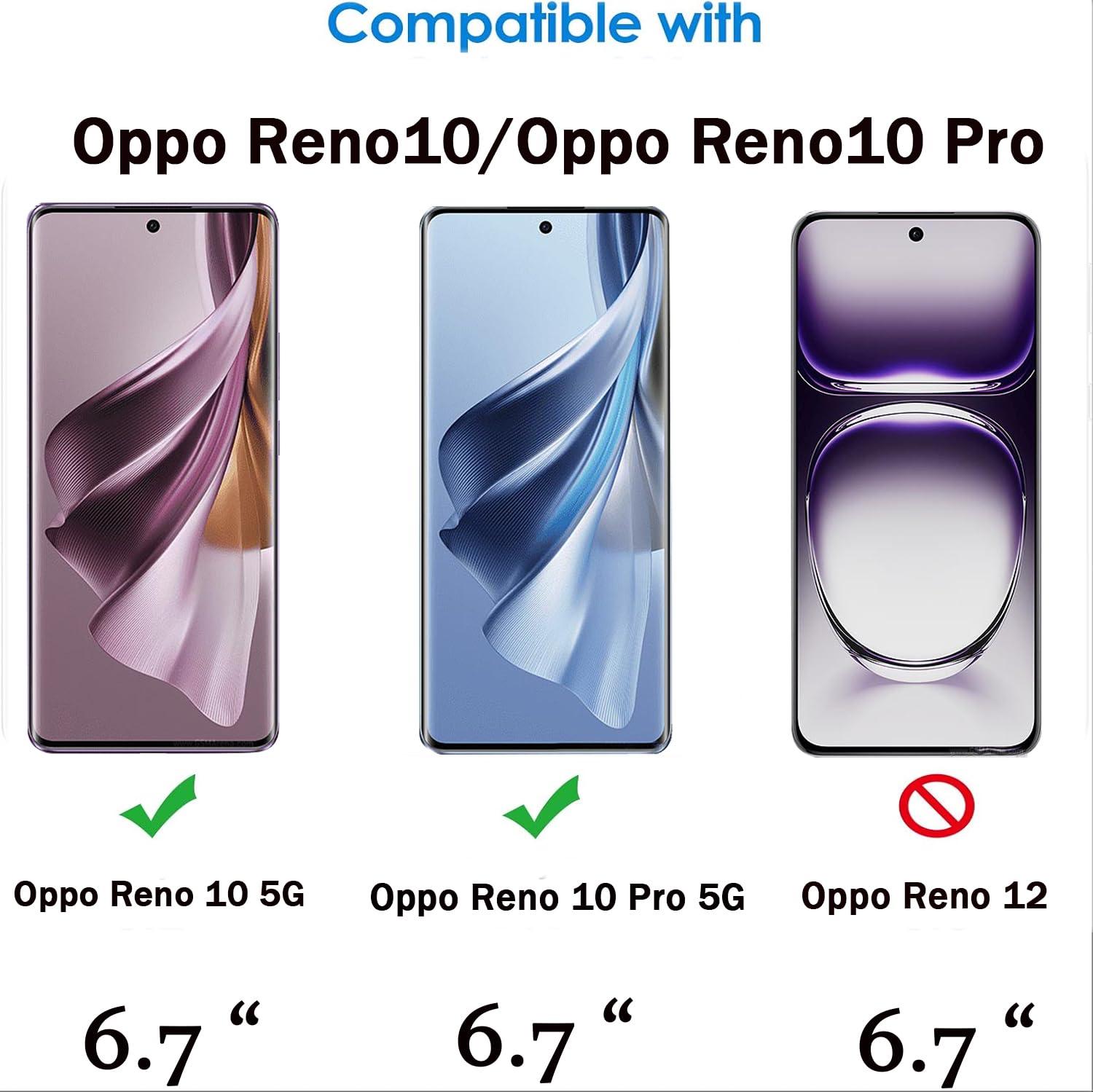 Pellicola Protettiva Idrogel per OPPO Reno 10 5G/OPPO Reno 10 Pro 5G 6.7 pollici, 3 Pezzi Pellicola TPU Trasparente Flessibile Pellicola idrogel, Anti-Graffio,HD,Alta Sensibilità Protezione Schermo