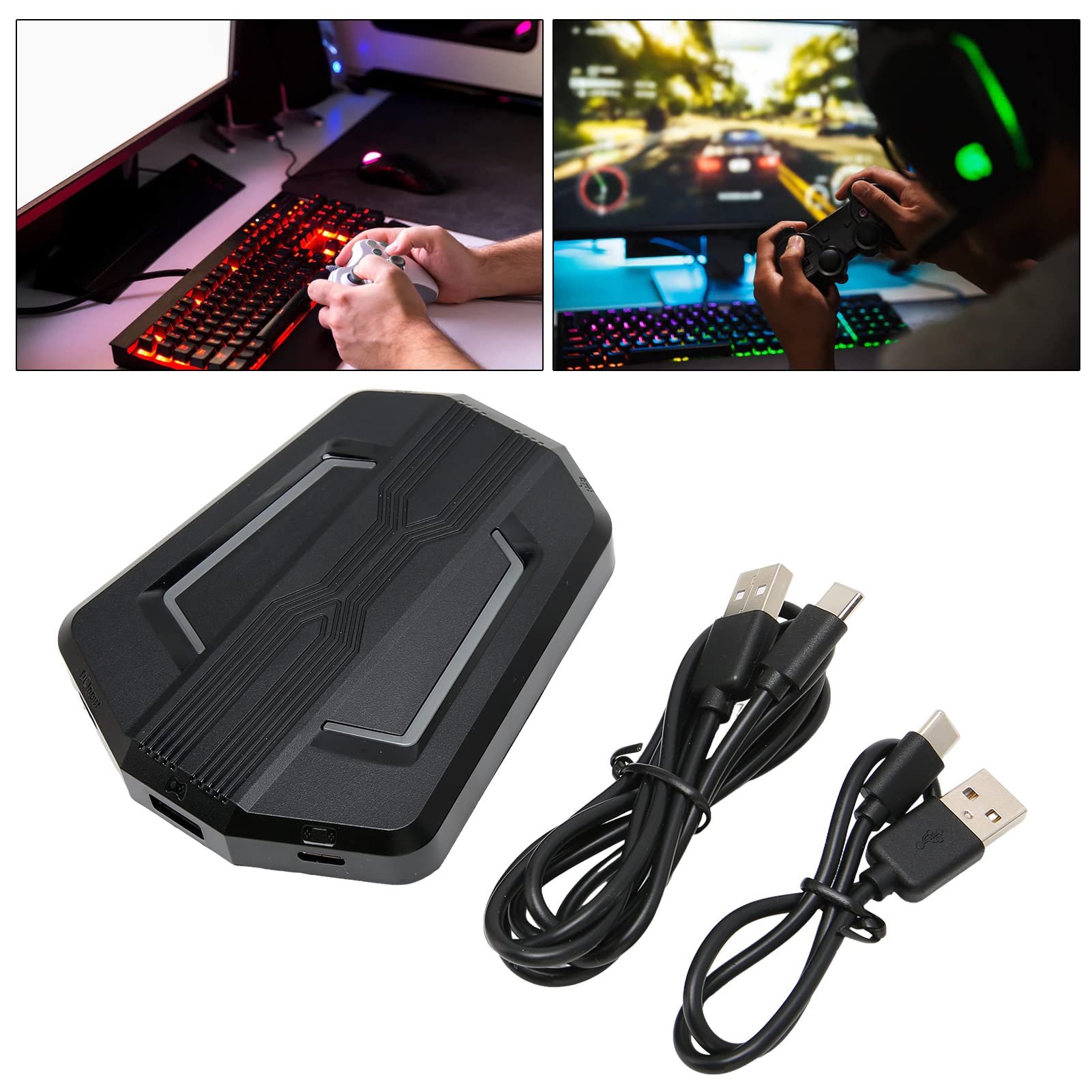 ASHATA Clavier Souris Convertisseur pour One, pour PS3, pour et pour Switch FPS Gaming Clavier Souris Adaptateur avec Câble USB