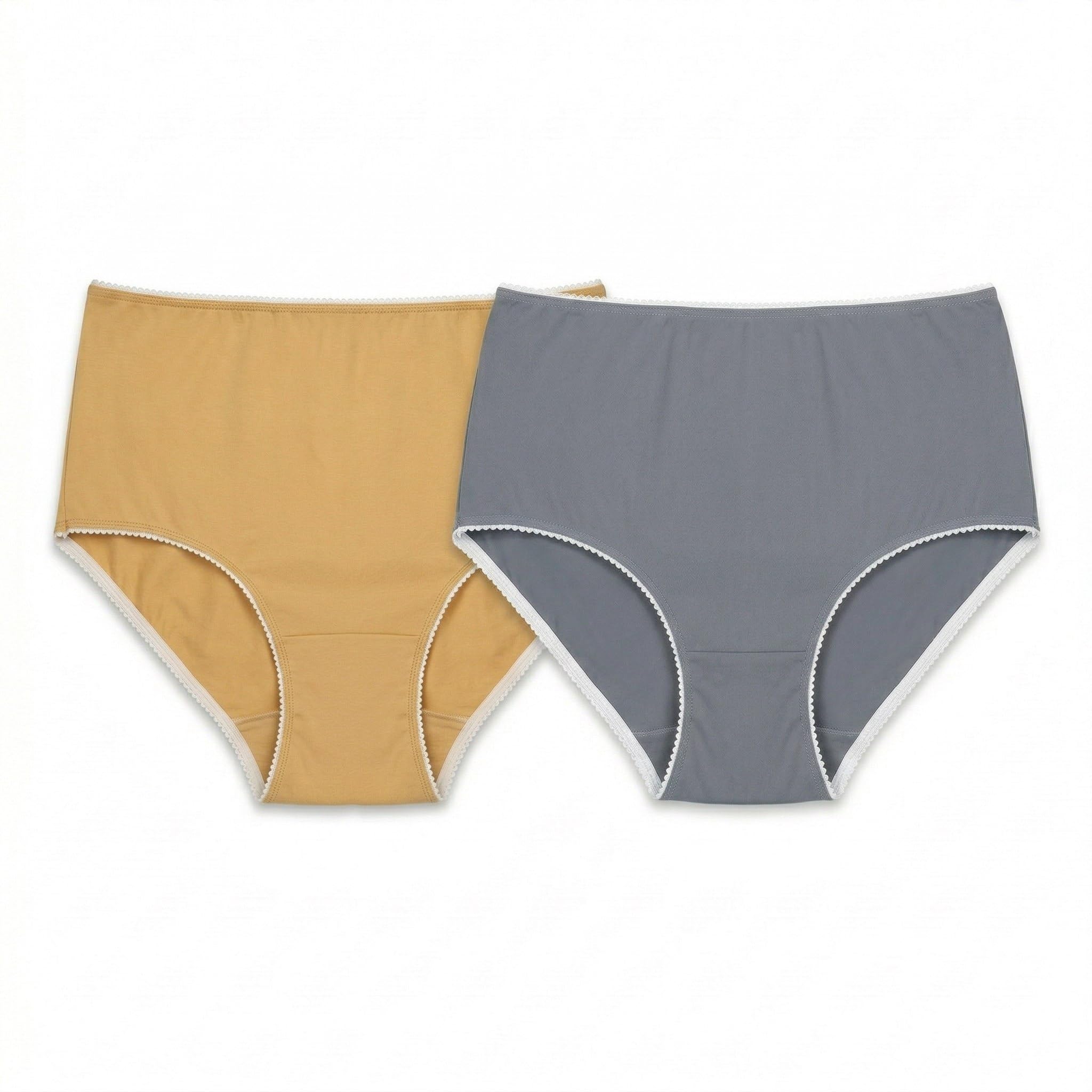 Maternity Panties Pack of 2 | Cotton Pregnancy Panty for Women | Soft Stretch Full Coverage | Skin & Grey | Sizes M–3XL-image-31