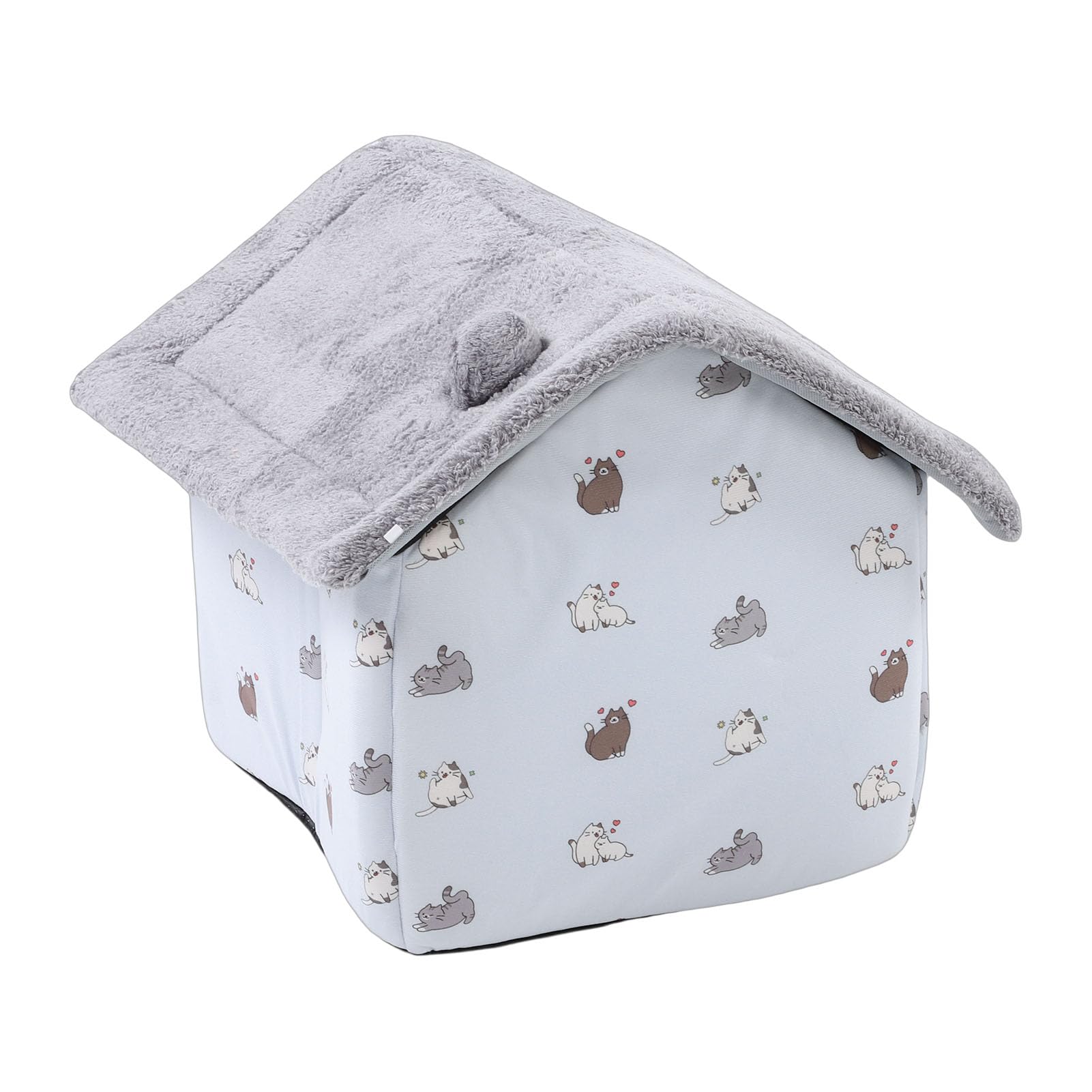Cuccia Chiusa per Gatti da Interno, Tenda Calda per Grotta per Animali Domestici con Cuscino Lavabile Rimovibile, Accogliente Rifugio per Gatti e Cani di Piccola Taglia, 14,96x14,17x14,17
