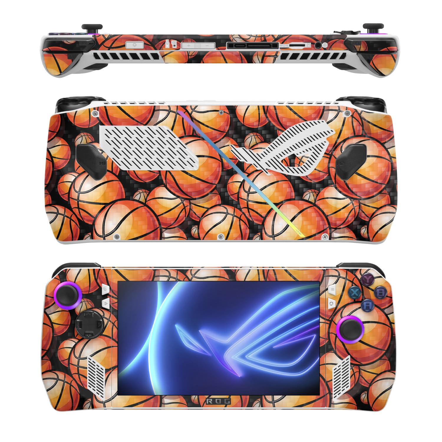 MightySkins Carbon Fiber Skin Compatible with Asus ROG Ally - Basketball Life | Protective, Durable Textured Carbon Fiber Finish | Easy to Apply