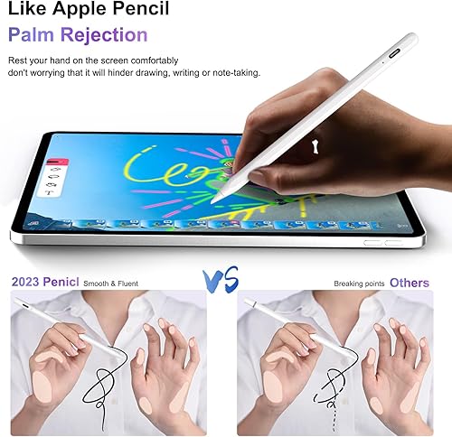 Miniatura 4 de Lápiz óptico para iPad de 9 y 10 generación, igual que el lápiz con carga inalámbrica magnética, bolígrafo inteligente compatible con iPad 678910,