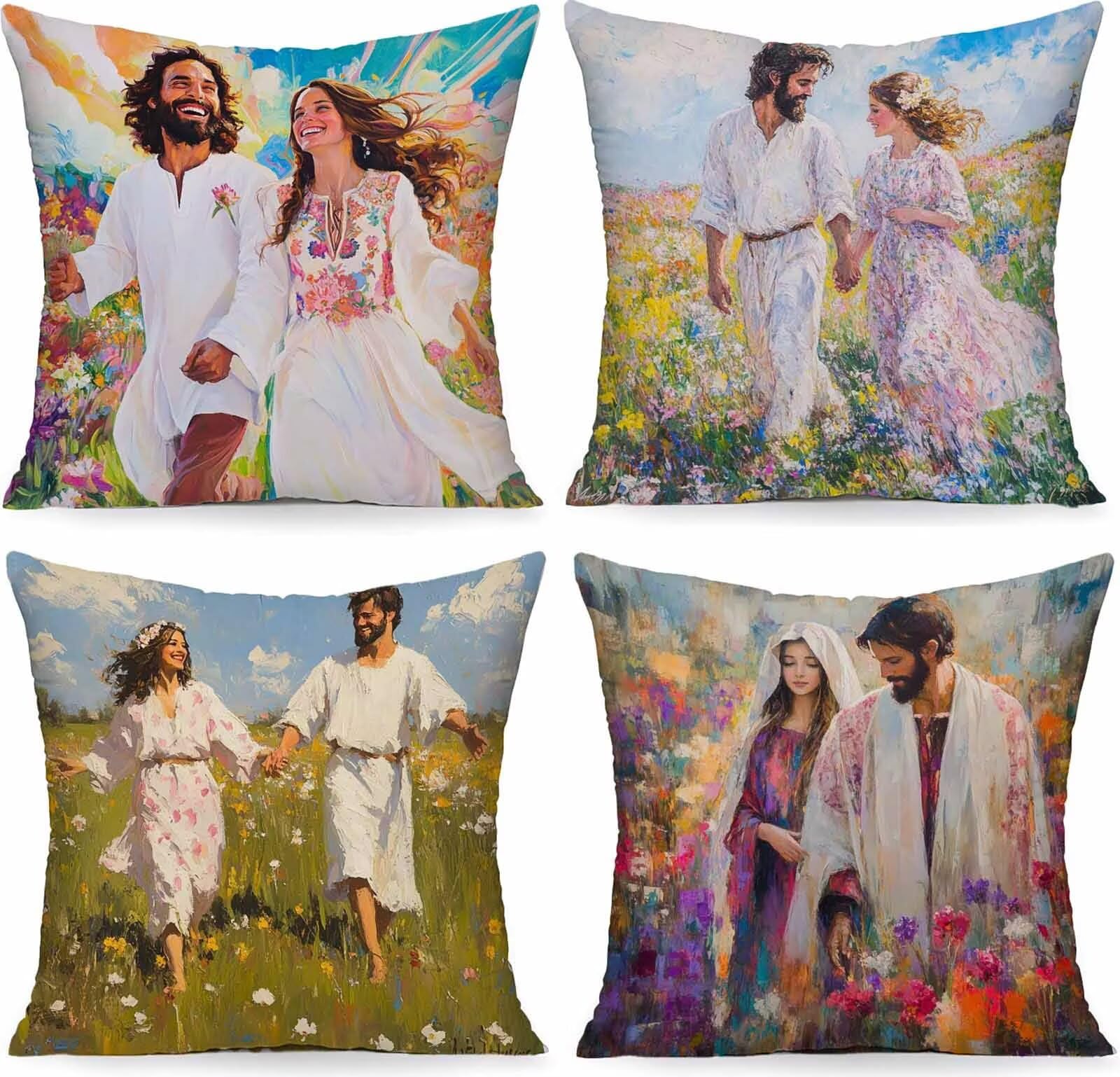 Housse de coussin 55x55 cm bleu pour decorer le canape du salon et le jardin