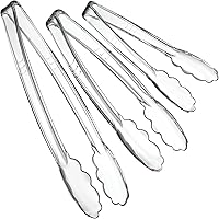 Vista 8 de [Pinzas Transparentes de 7.5 Pulgadas] Pinzas para servir Plasticpro de 7.5 pulgadas, resistentes y reutilizables, para cocina y barbacoa