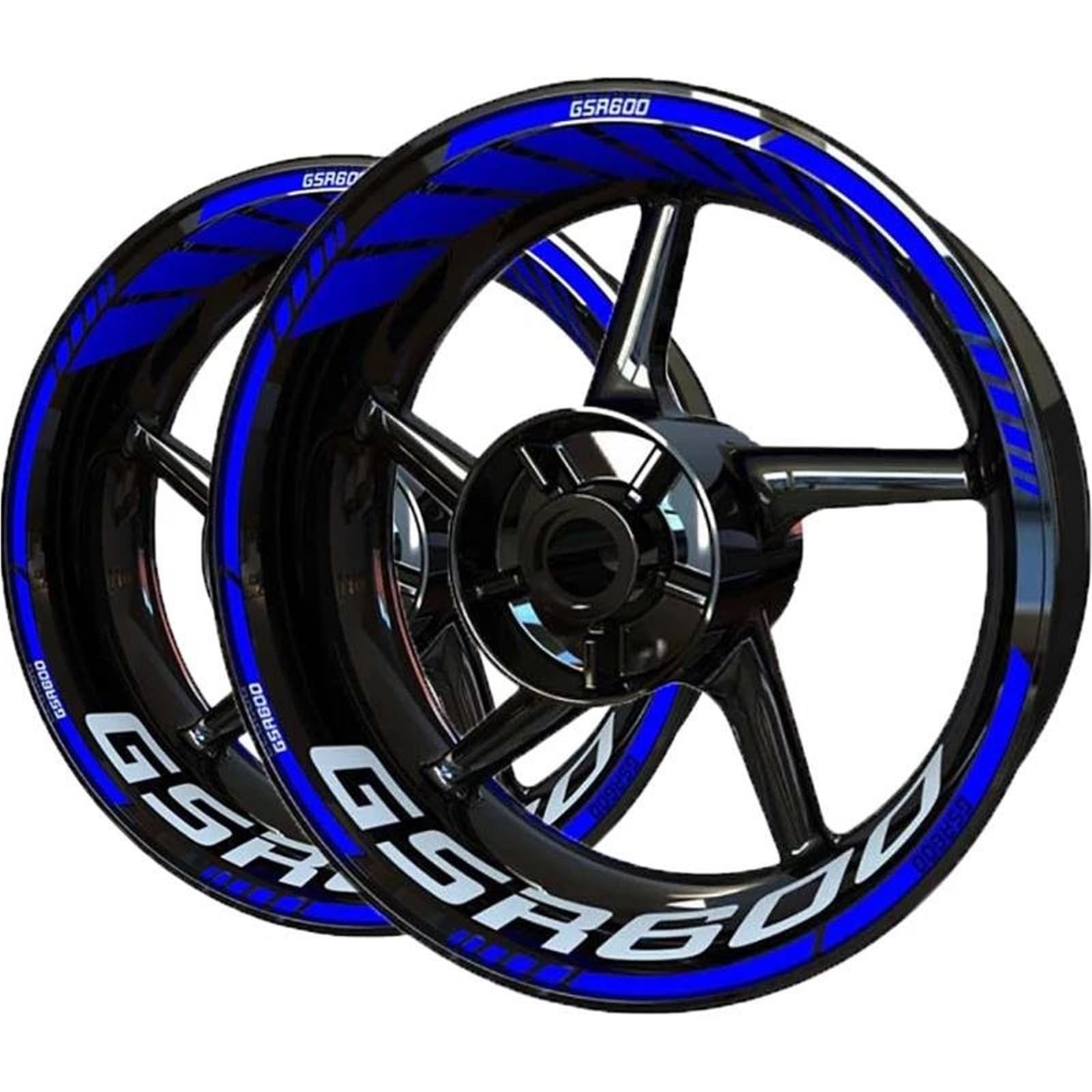 Motorrad-Radnabenaufkleber Motorrad-Felgenaufkleber Für Suzuki GSR600 GS R600 Felgenaufkleber Radnabenaufkleber Reflektierende Felgenaufkleber Felgenrandaufkleber(Farbe 1)