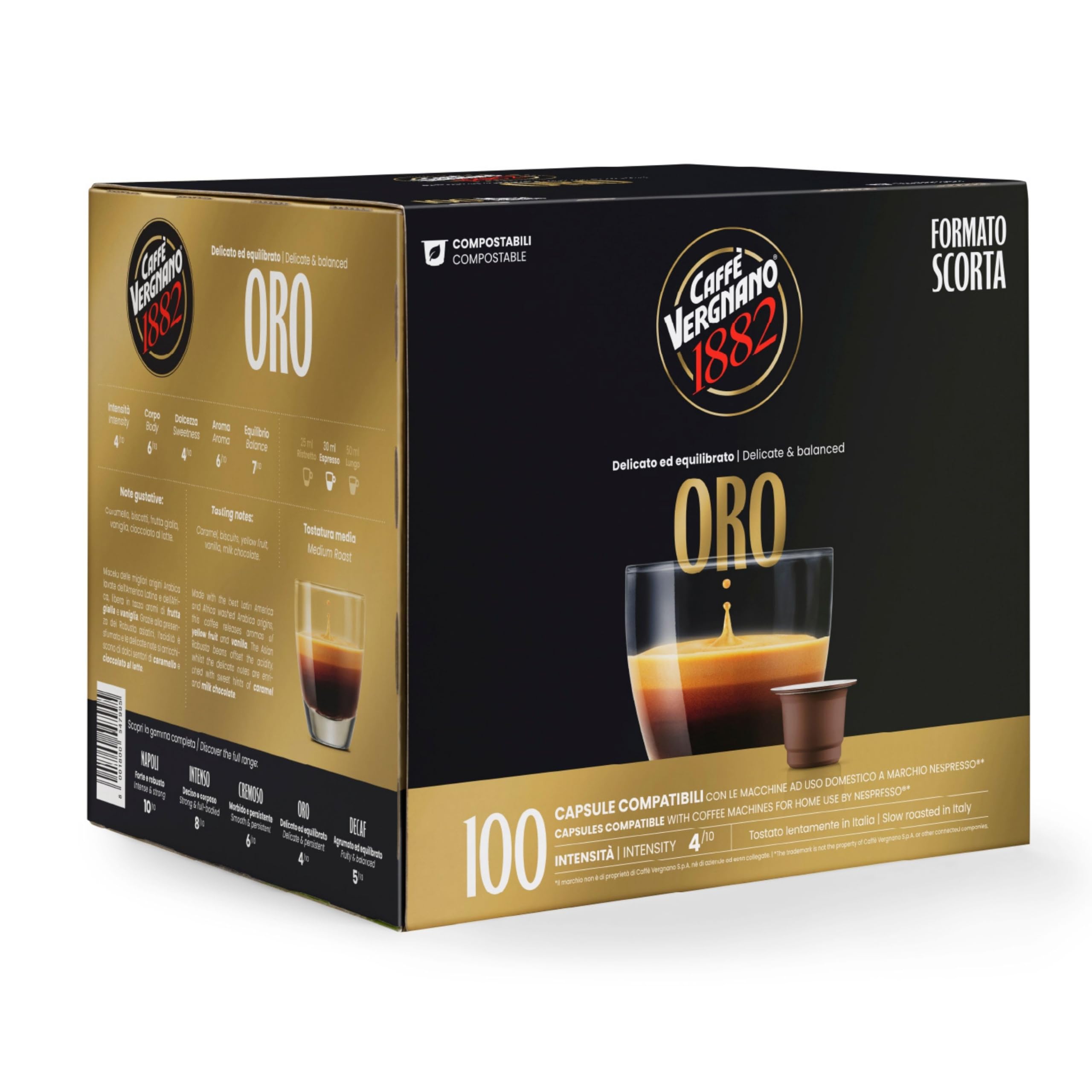 Amazon.com: Caffe Vergnano 1882 Medium Roast Espresso Original