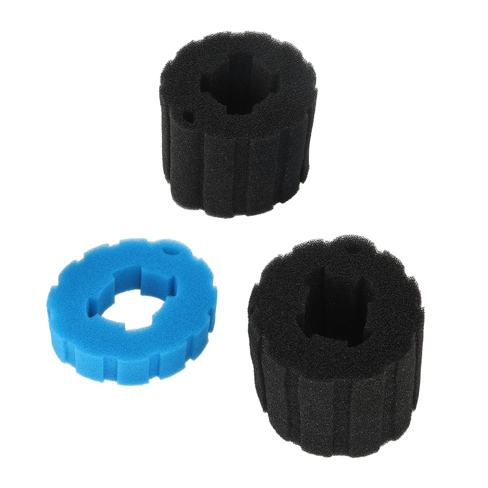 Acouto Schiuma Filtrante di Ricambio per Interni Aquatis per Biopress 1 Spugna Blu Fine 2 Pezzi Spugna Nera Grossolana con Contenitore Riutilizzabile per Acquariofilia Lavabile per Interni Ed Esterni