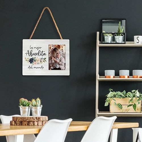 Miniatura 3 de FONDCANYON La Mejor Abuelita Del Mundo Marco de Fotos con Imagen en Español, Marcos de Fotos de Abuelita Abuela, Regalos del Día de la Madre para