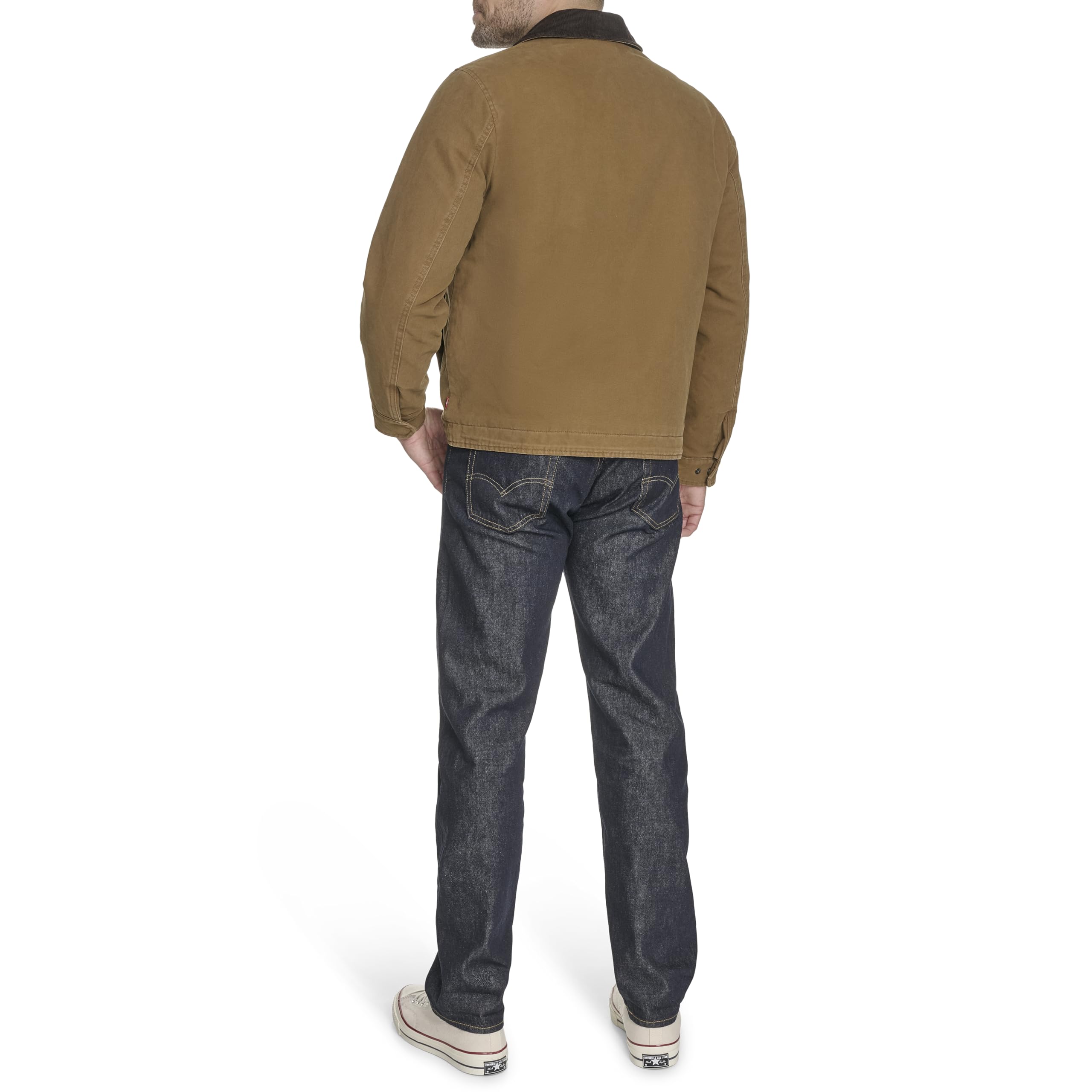 Levi's Herren Cotton Depot Jacket with Corduroy Collar Jacke, Worker Brown, M – Ansicht 4