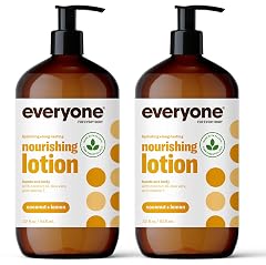 Everyone 2-in-1 Lotion for Hands Body 32 ounce Pack of 2 Coconut and Lemon made with Essential Oils