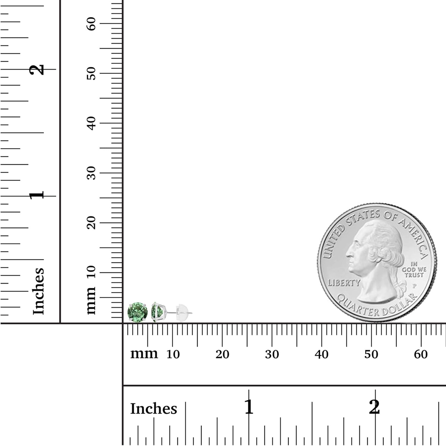 Solid 925 Sterling Silver Gold Plated 4mm Round Genuine Birthstone Gemstone Hypoallergenic Stud Earrings For Women - Image 4