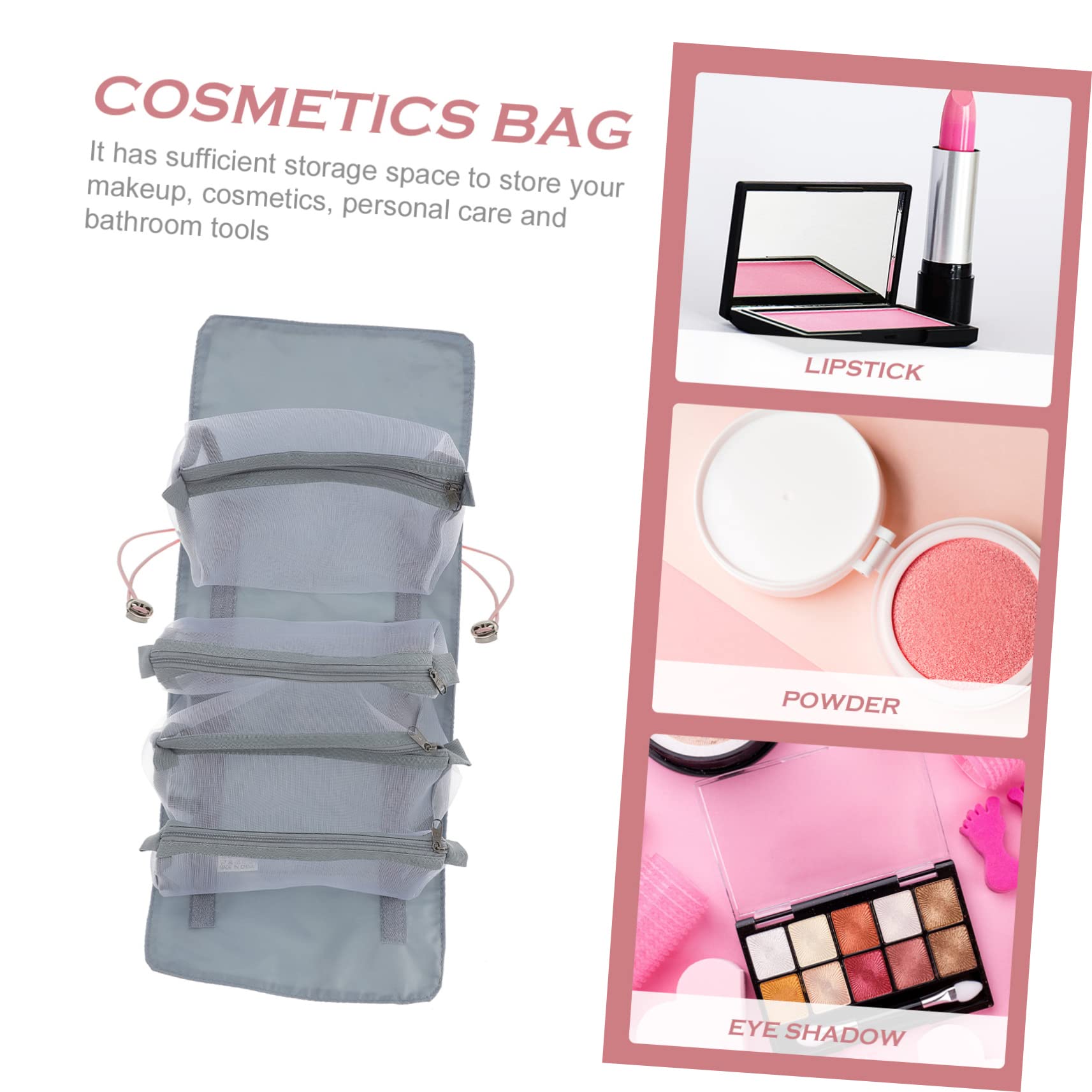 FRCOLOR 3stücke Reise-kulturtasche Für Damen Abnehmbare Kosmetiktasche Mit Großem Fassungsvermögen Und Faltbar Für Toilettenartikel Und Reiseaccessoires Transparent