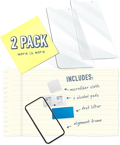 Miniatura 3 de Smartish Protector de pantalla para iPhone 11 Pro Max y XS Max - Tuff Sheet - Vidrio templado resistente a los arañazos con herramienta de