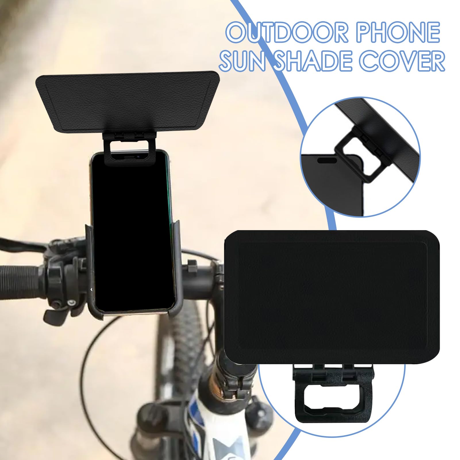 Telo Parasole per Telefono, Telo Parasole per Auto | Copertura Anti-Riflesso per Telefono Cellulare - Parasole Antiriflesso per Smartphone, Pannello di Protezione UV Pieghevole per Telefoni Cellulari
