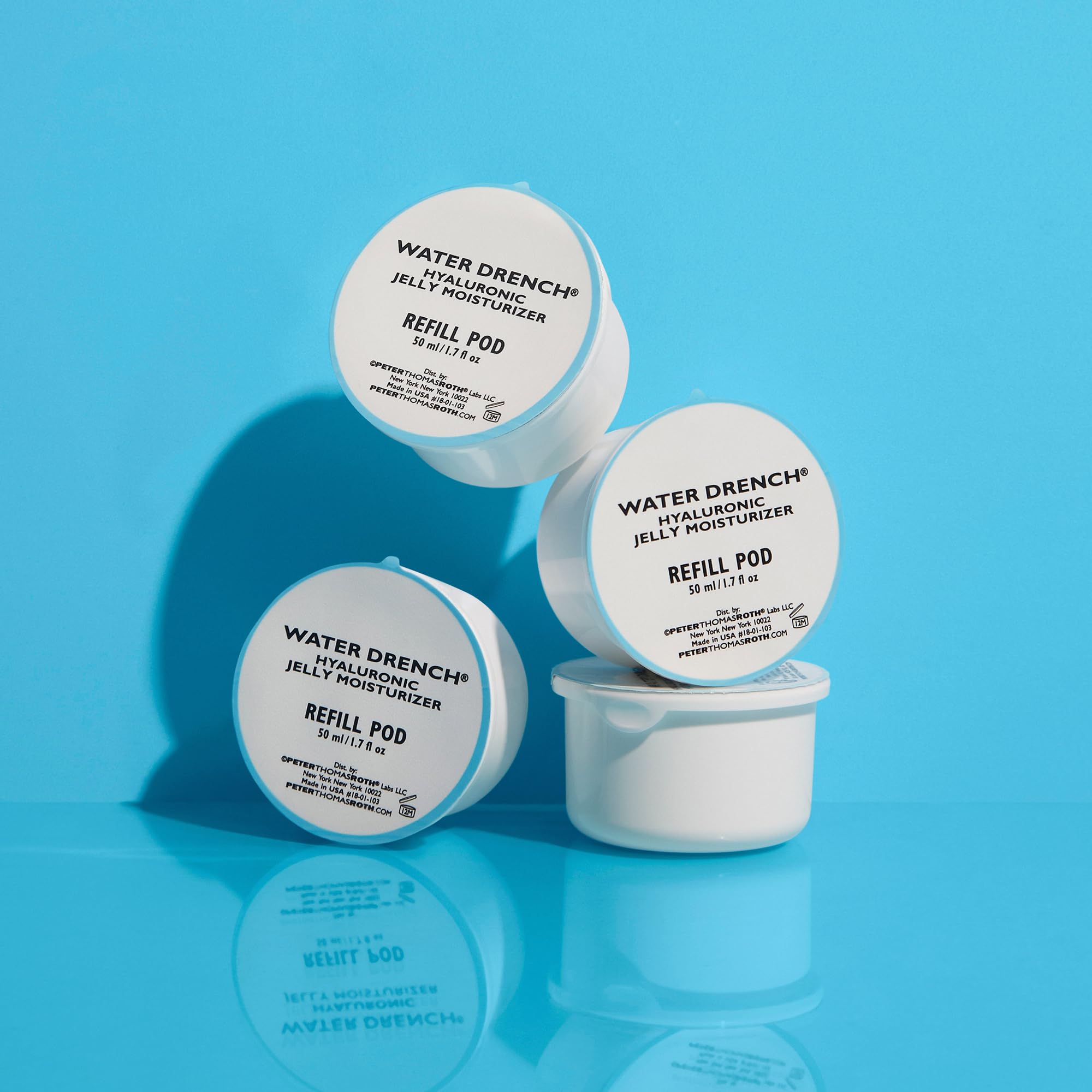 Peter Thomas Roth | Water Drench® Hyaluronic Jelly Moisturizer Refill Pod | Hyaluronic Acid Cloud Cream, For Normal to Oily Skin, Fragrance-Free, Non-Comedogenic, Acne-Safe Moisturizer
