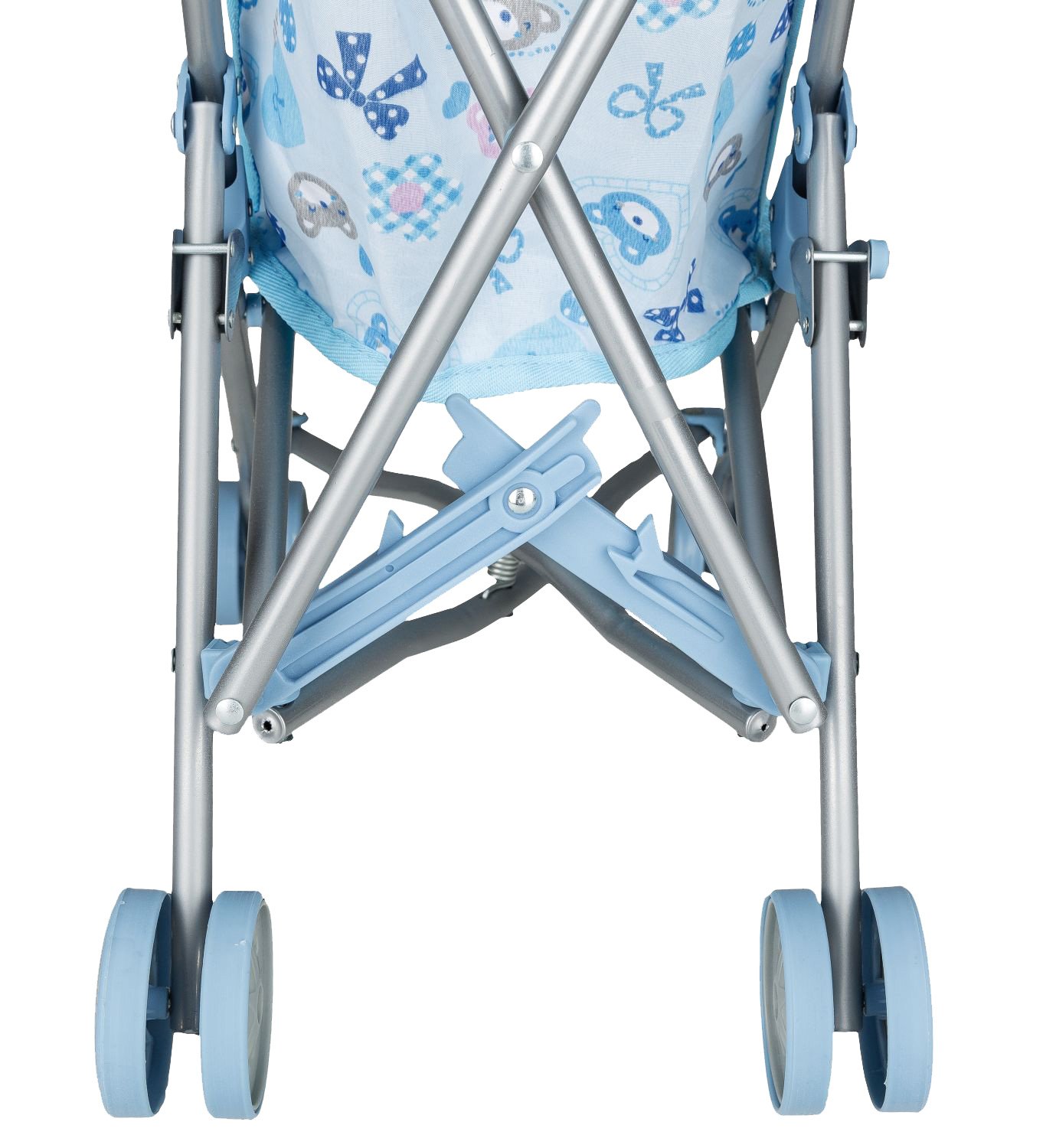 Idena 40069 - Bambola Buggy Orso Pieghevole Motivo, Blu