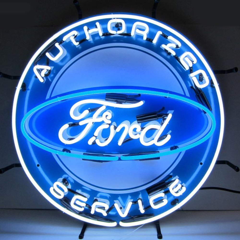 Neonetics 5FRDBK Authorized Ford Service Neon Sign with Backing