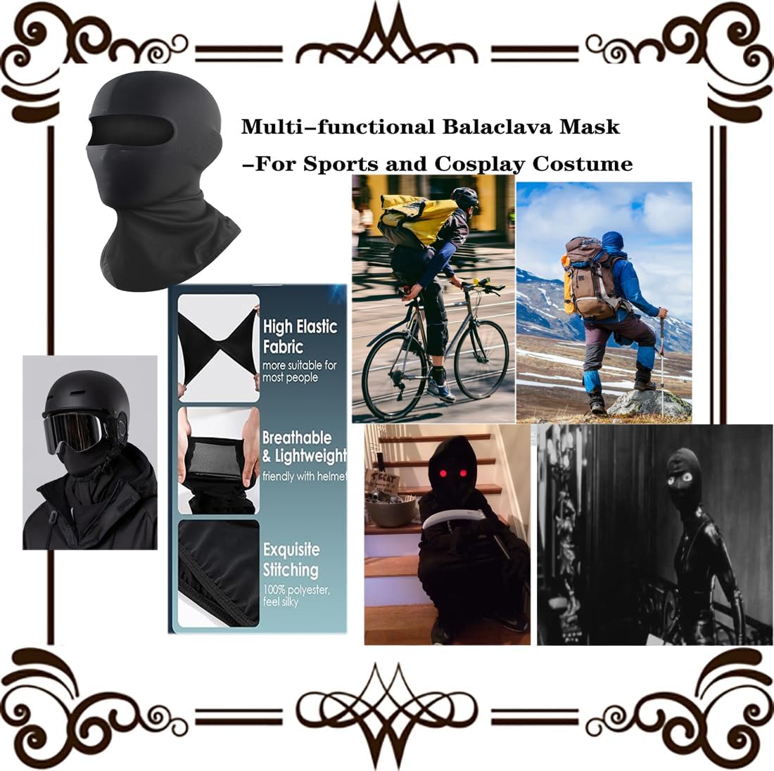 Mltao Orange Prisoner Uniform Jumpsuit 6Pcs Set with Balaclava Shirt Pants Sleeves Adult Teens Halloween Jail Criminal Outfit - Image 4